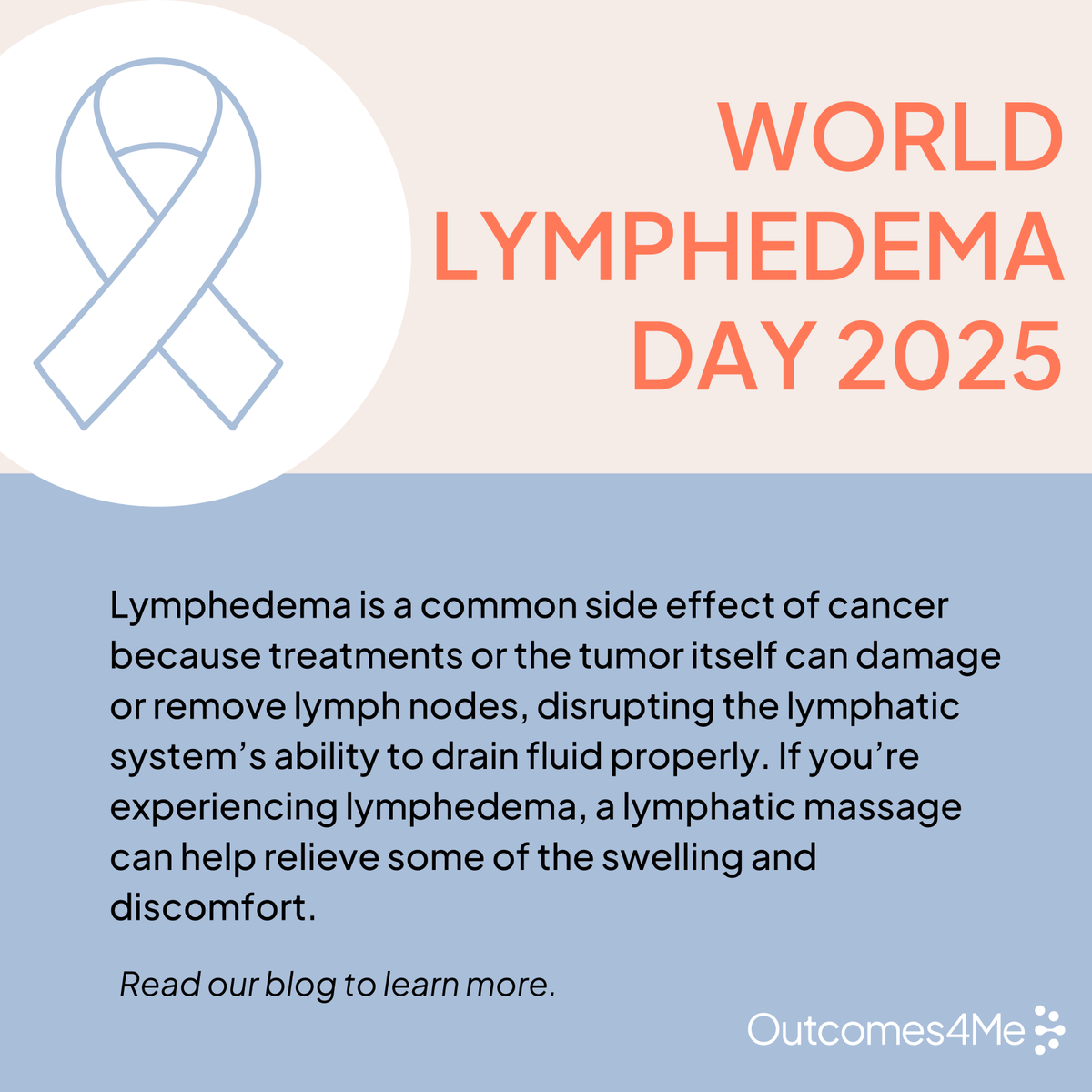 outcomes4me's tweet image. In recognition of #WorldLymphedemaDay, we're highlighting how #lymphaticmassage can manage some of the symptoms. Read more here 👉 bit.ly/lymphedemaday25