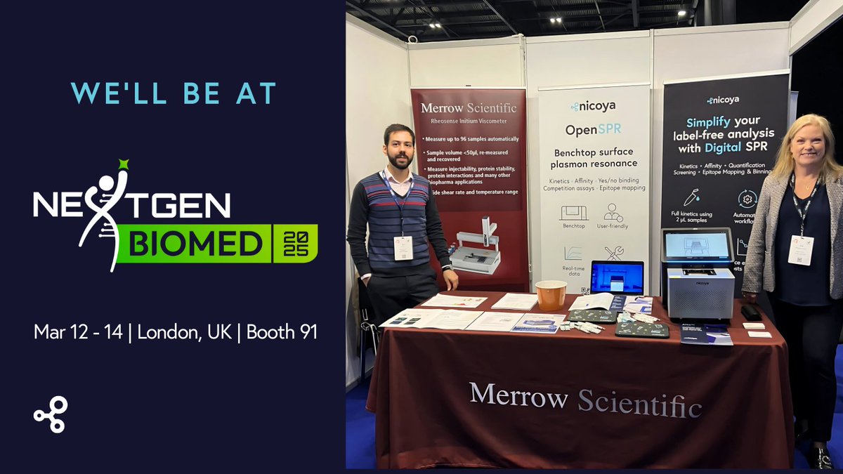 Nicoya (@nicoya_life) on Twitter photo We’ll be at <a href="/OGConferences/">Oxford Global</a>' #NextGenBiomed next week! Visit booth 91 to chat with our very own Anja Mathiesen and Merrow Scientific’s Sam Nunez. See #Alto #DigitalSPR in action and discover how it can accelerate your #biologics #research!
See you there! 👋 We’ll be at <a href="/OGConferences/">Oxford Global</a>' #NextGenBiomed next week! Visit booth 91 to chat with our very own Anja Mathiesen and Merrow Scientific’s Sam Nunez. See #Alto #DigitalSPR in action and discover how it can accelerate your #biologics #research!
See you there! 👋