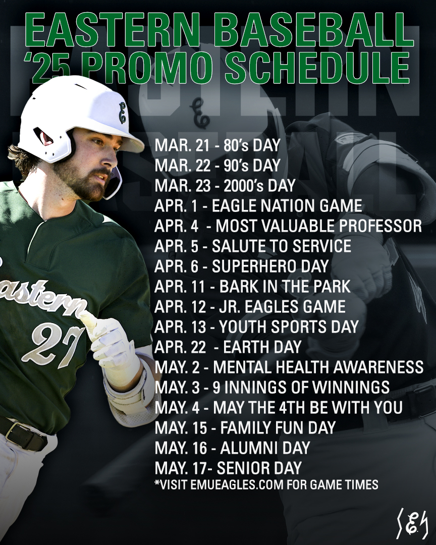 EMU_Baseball's tweet image. 1⃣5⃣ till Eastern Baseball is BACK IN YPSI🥳👏

Check out our promo schedule and get your Block E chairback seat today!  

📰tinyurl.com/4sm4u45f
🪑🎟️tinyurl.com/4c9c7bbc

#EMUEagles | #HTR🔨🪨