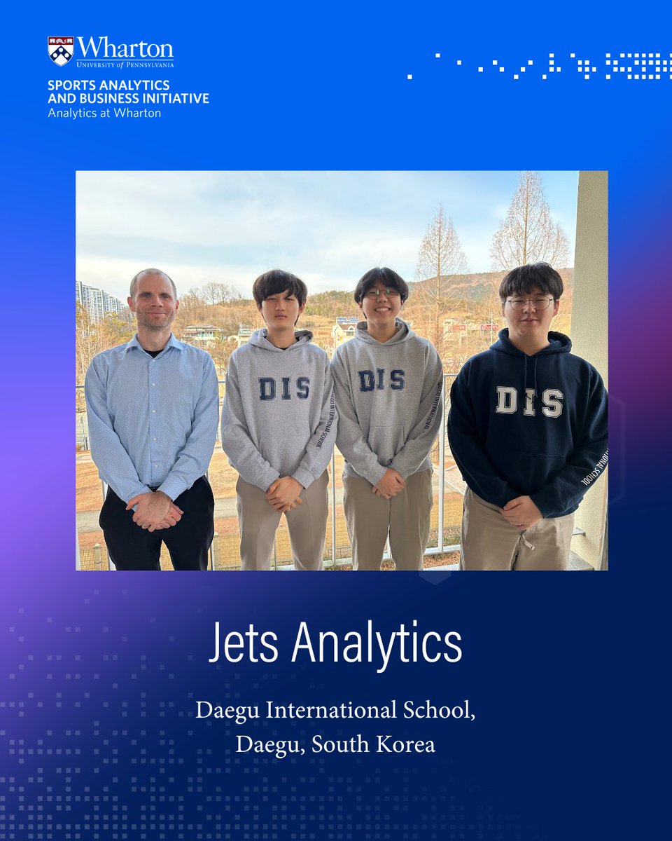 WhartonSABI's tweet image. Our second @Wharton High School Data Science Competition with @whartonyouth is underway! Meet some of the nearly 500 teams from around the world competing to analyze women&apos;s college basketball data and predict tournament outcomes. Best of luck!