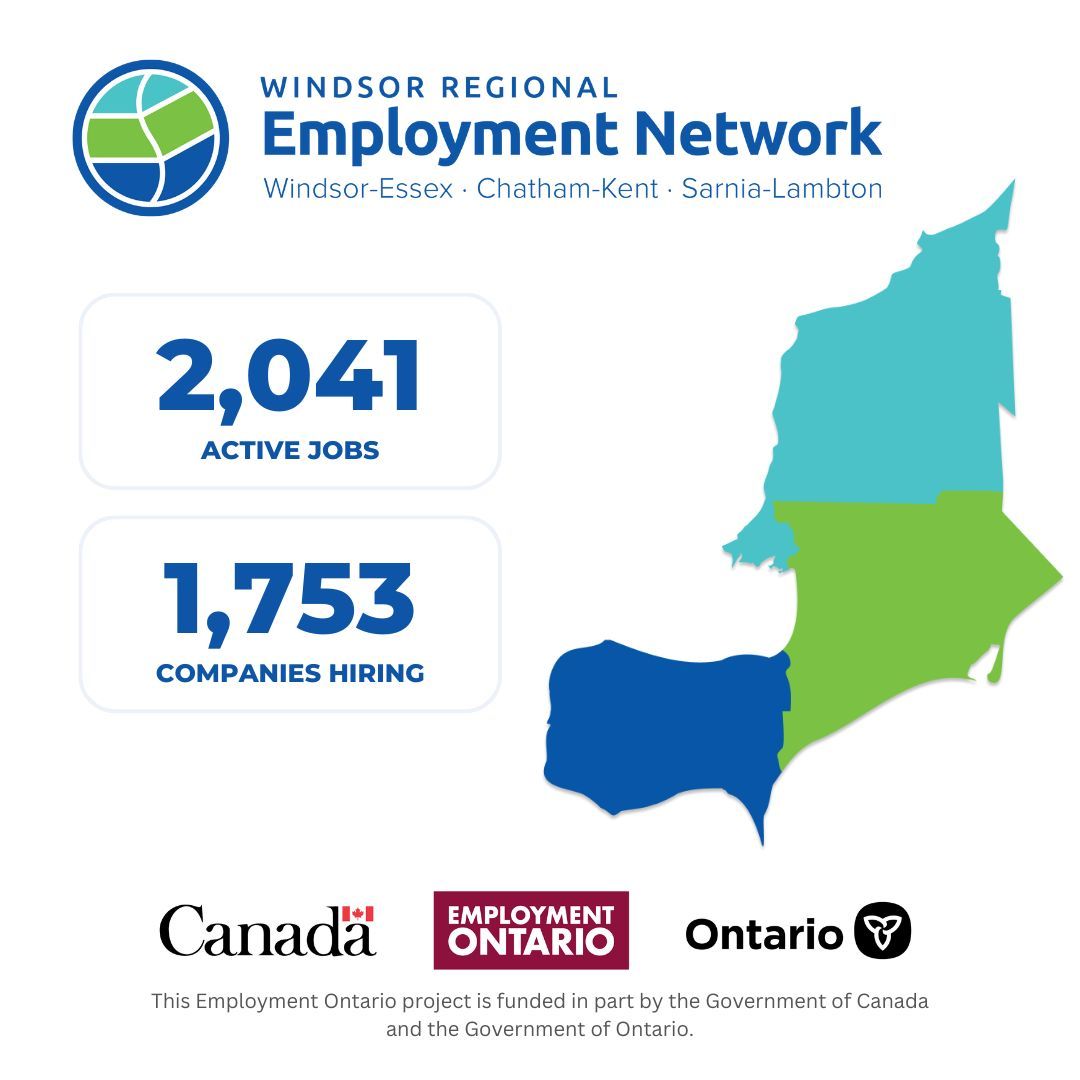 Are you looking for work? Your job is out there. We'll help you find it!  There are 2,407 active jobs available across Windsor-Essex, Chatham-Kent, and Sarnia-Lambton.

👉 Explore our job board: wrenetwork.ca/jobs/ 
🤝 Connect with a local service provider: