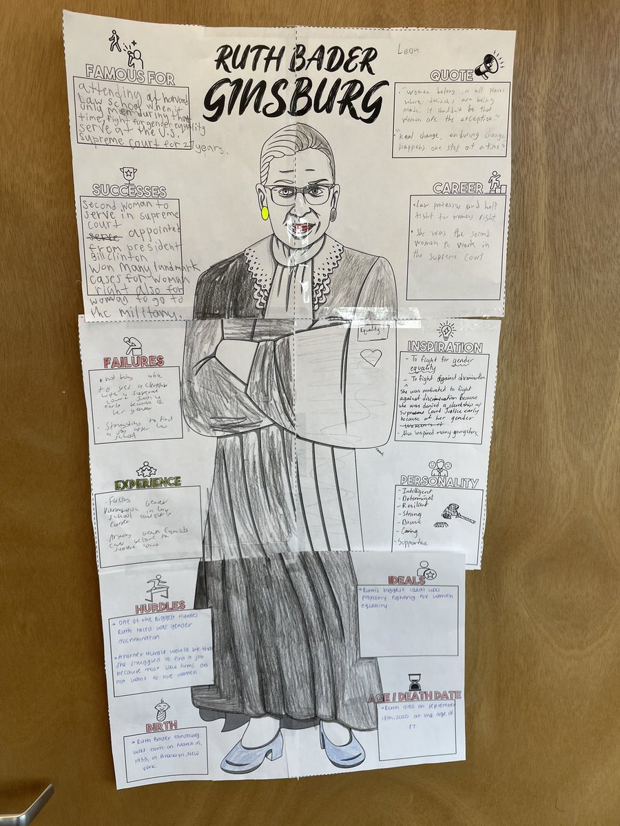 Students in Humanities celebrated Women's History Month learning about RBG! #WomensHistoryMonth <a href="/esundb/">eric sundberg</a>