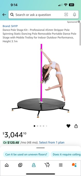 So my Lovers on OF were kind enough to purchase an outdoor stripper pole for me. I’m no dancer but I