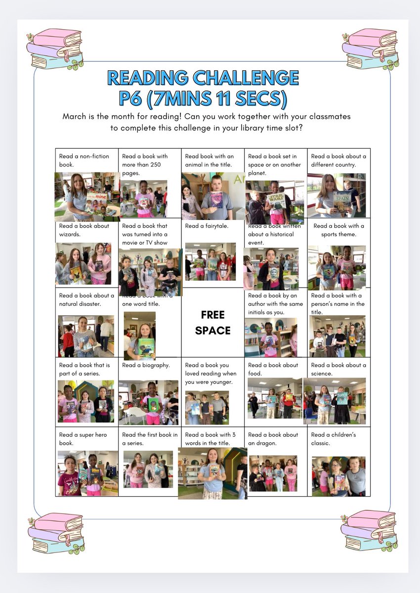 We completed our library reading challenge set by the Reader Leaders <a href="/Bowreadlead/">Bowhouse Reader Leaders</a>  #BowReads #worldbookday2025