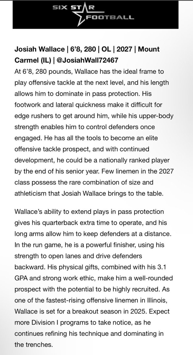 Appreciate the write up!! <a href="/sixstarfootball/">Six Star Football | PLUS+</a>