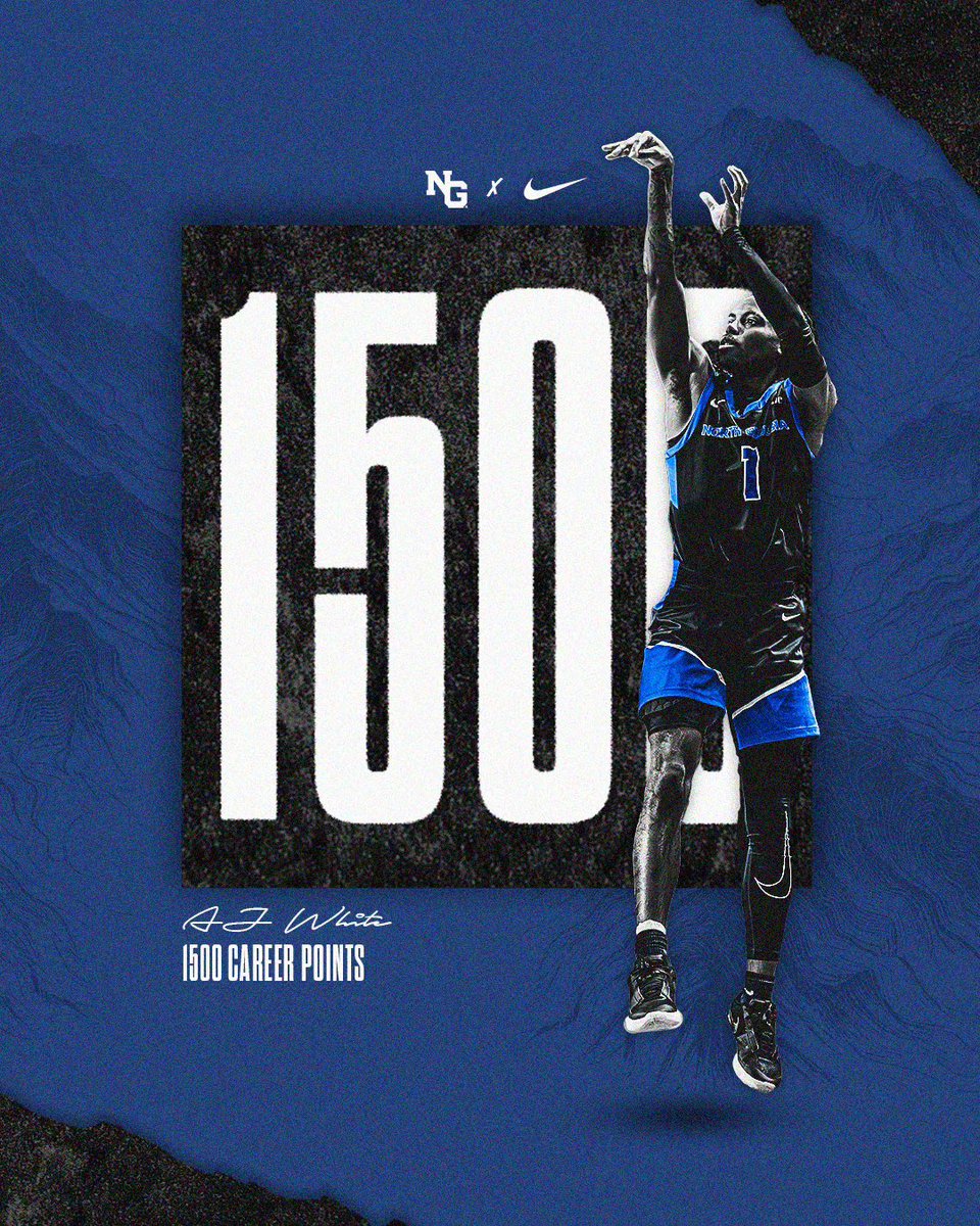 UNG Men's Basketball (@ungmbb) on Twitter photo After a career-high 38 points last night, <a href="/Ajwhite_1/">AJ White โช</a> surpasses 1,500 career points!!๐ค After a career-high 38 points last night, <a href="/Ajwhite_1/">AJ White โช</a> surpasses 1,500 career points!!๐ค