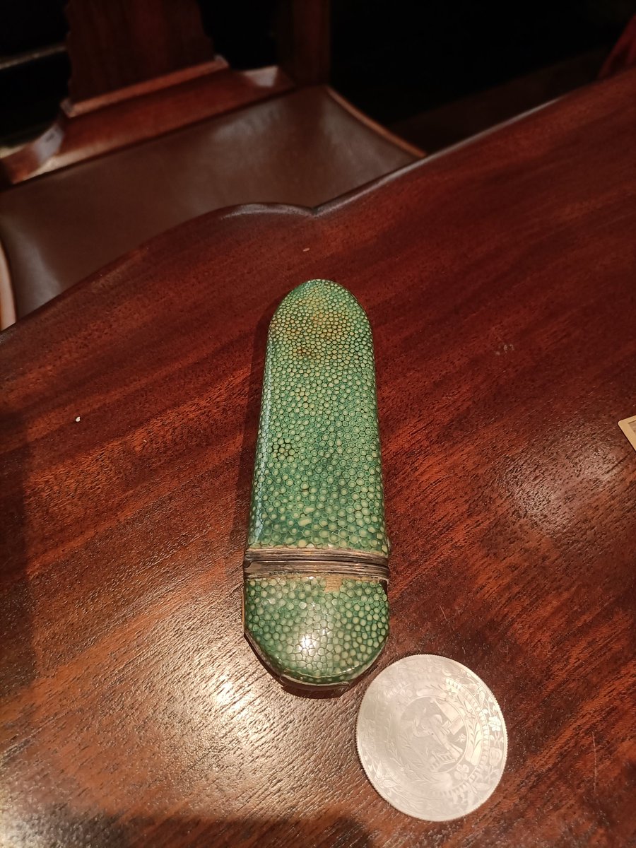 RachelMWinter_'s tweet image. Last week I concluded my year in Toulouse (stay tuned for those papers 😉) and this week I've kicked off my @NEHgov fellowship at Winterthur Museum to begin working on #marine #shagreen! Still settling in this week but very excited for the next few months here! 🦈