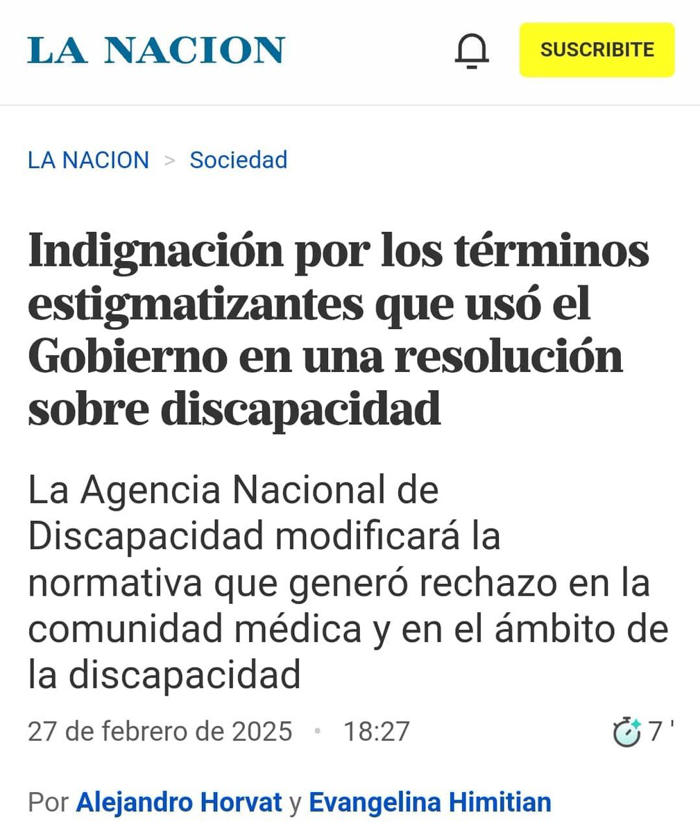 POSICIONAMIENTO INSTITUCIONAL 

Horacio Joffre Galibert, Fundador de APAdeA, FAdeA y ALaFe, cuestionó el error de la #ANDIS, organismo rector de discapacidad en Argentina: “En vez de garantizar dignidad surgen estas cuestiones” 
Leé la nota completa en: bit.ly/41r3yjI