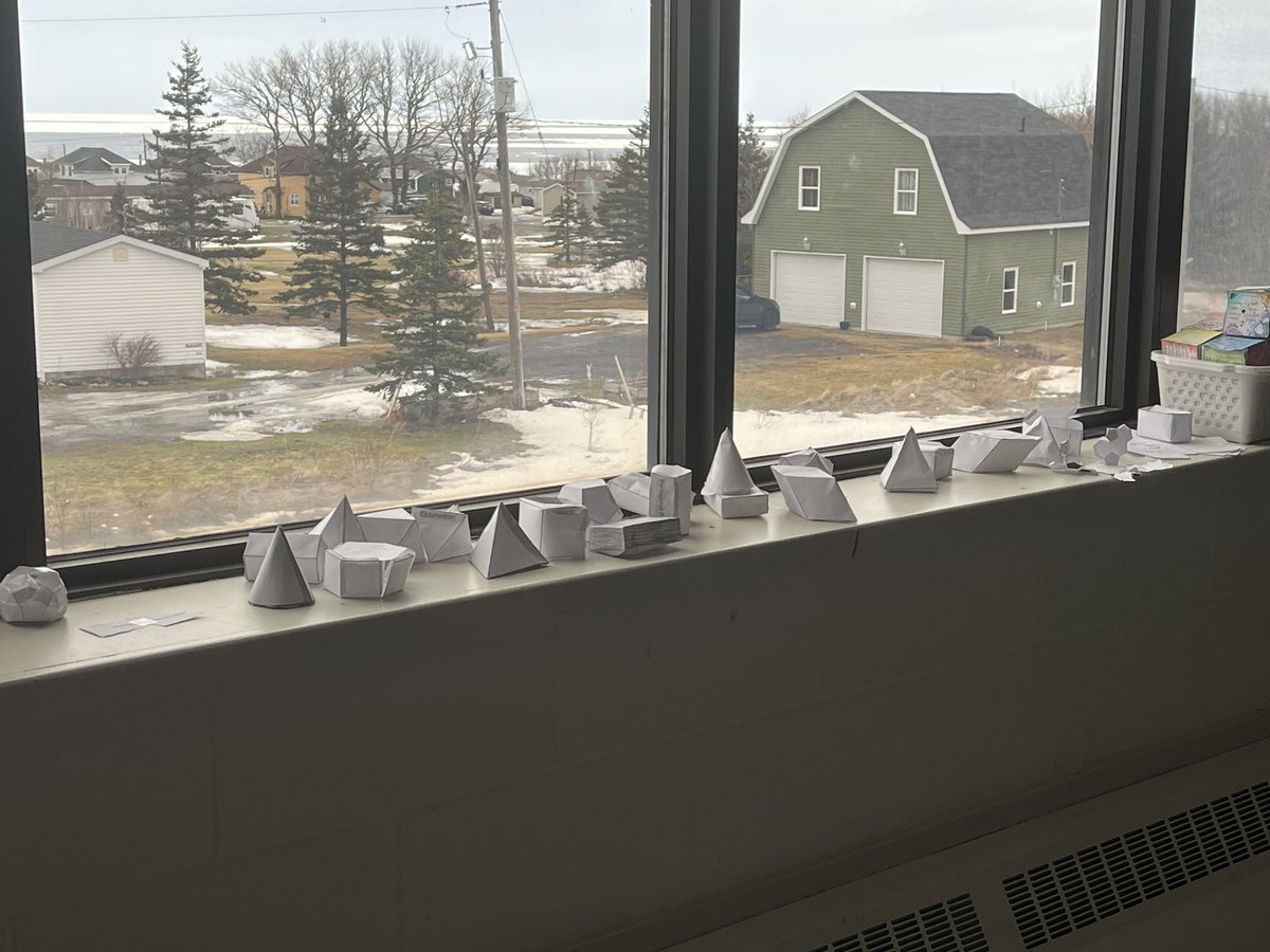 InvernessECA's tweet image. Gr 8 students put their math skills to the test by creating nets of 3D shapes &amp;amp; calculating the surface area! By breaking each shape down, finding the area of each face &amp;amp; adding them together, they got a hands-on look at how surface area works.

 #SRCEMarchIsMathMonth