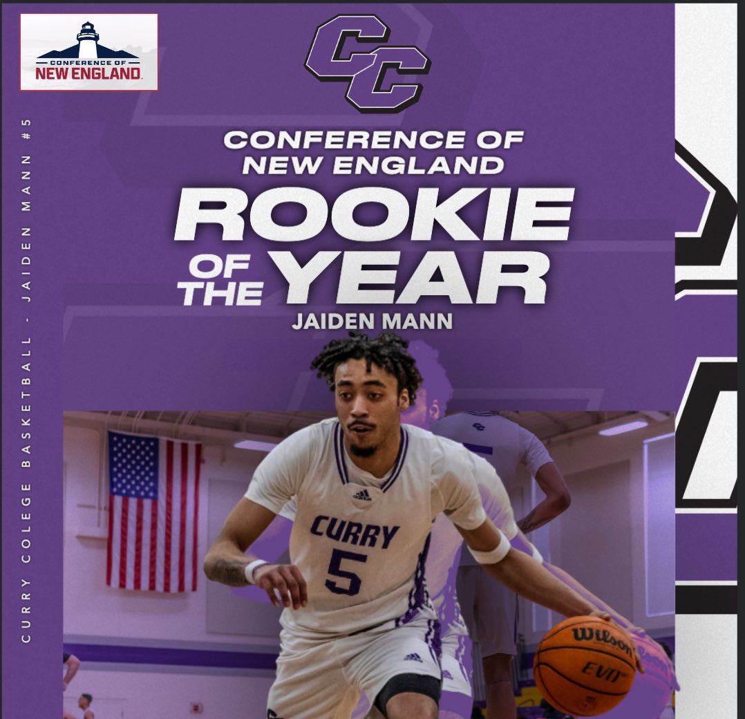 ⭐️Conference of New England 2024-2025 Awards ⭐️

In the CNE’s Inaugural Season, Freshman guard Jaiden Mann is the ROOKIE of the YEAR‼️

Jaiden appeared in 20 games this year, averaging over 17 points and 4 rebounds per game on 46.5% shooting!