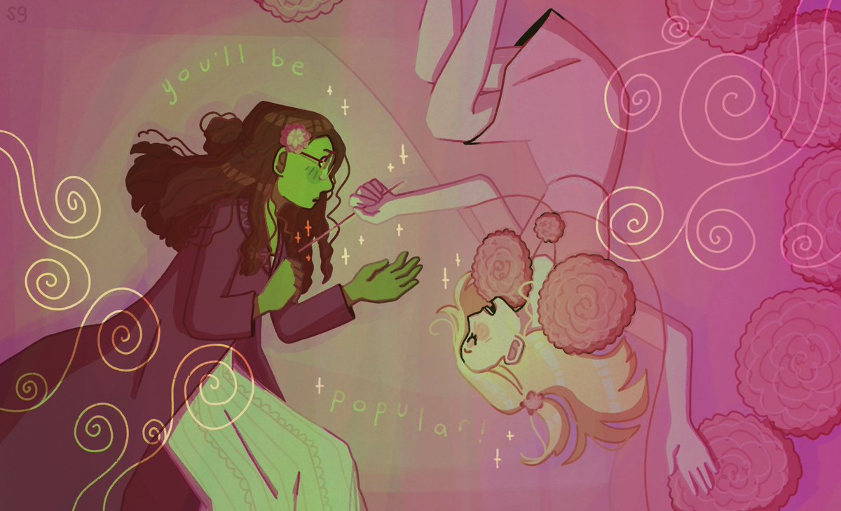 thespookytoad's tweet image. the lesbianism pose #gelphie #wicked #WickedMovie #WickedFanArt