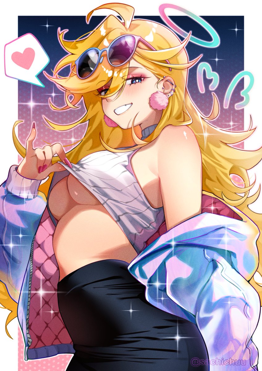 sachichuu's tweet image. Panty or Stocking? Make your choice 🩷💙