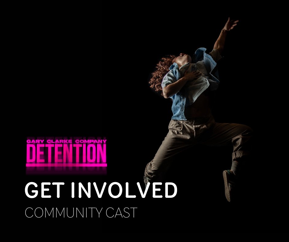 Gary Clarke Company (@garyclarkeco) on Twitter photo Are you 40+, identify as LGBT+ and from the areas of Nottingham, Salford, Huddersfield or London?
Join our DETENTION community cast! No experience needed.
To find out more and register your interest, email: engagementgcc@gmail.com Are you 40+, identify as LGBT+ and from the areas of Nottingham, Salford, Huddersfield or London?
Join our DETENTION community cast! No experience needed.
To find out more and register your interest, email: engagementgcc@gmail.com