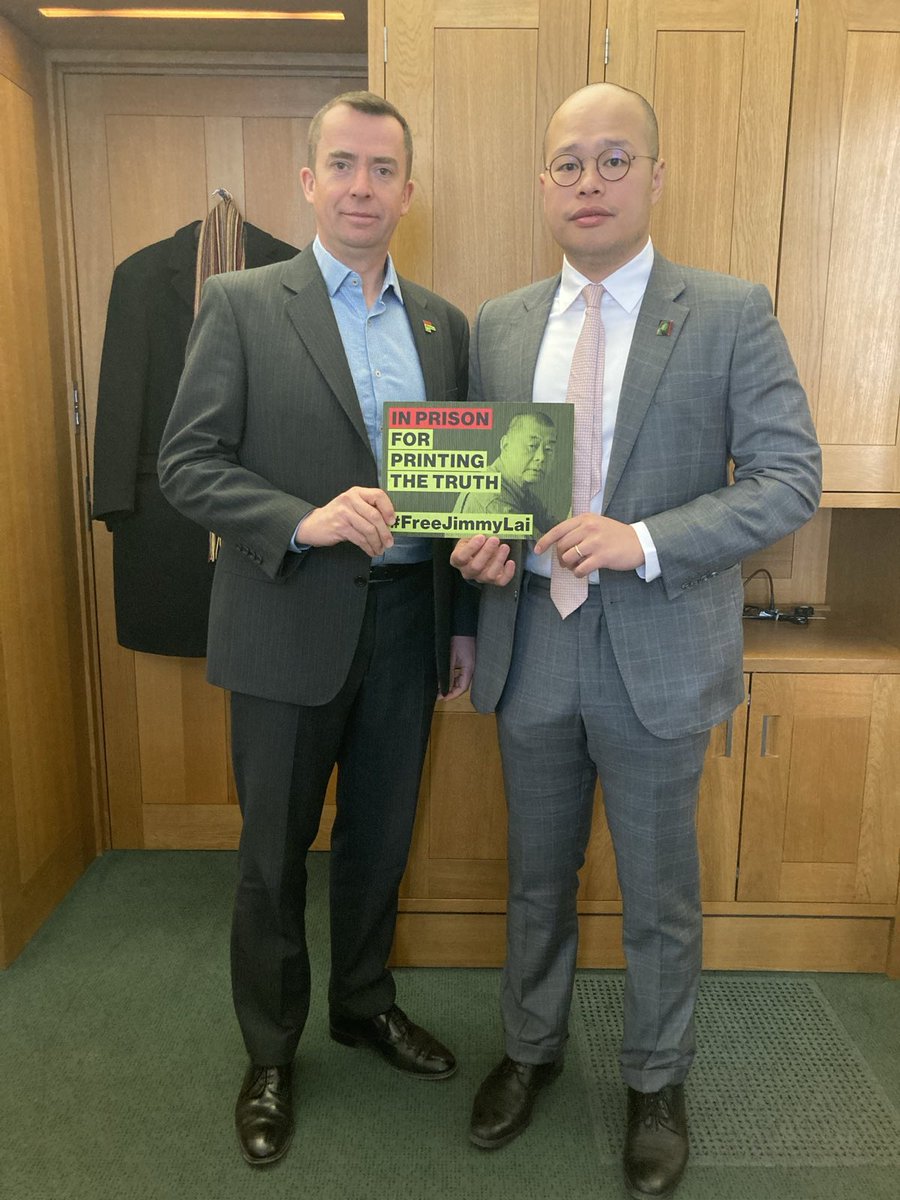#FreeJimmyLai (@supportjimmylai) on Twitter photo Grateful to <a href="/CalumMillerLD/">Calum Miller</a> MP for meeting with Sebastien Lai this week and adding his voice to the growing bipartisan call to #FreeJimmyLai.
#BringHimHome Grateful to <a href="/CalumMillerLD/">Calum Miller</a> MP for meeting with Sebastien Lai this week and adding his voice to the growing bipartisan call to #FreeJimmyLai.
#BringHimHome