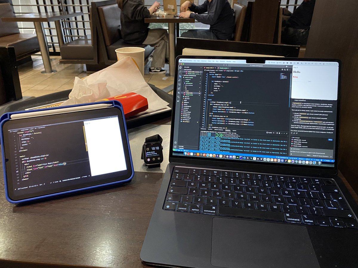 I don’t know why but I got so much more focused everywhere else than at desk

*Learning Svelte 5