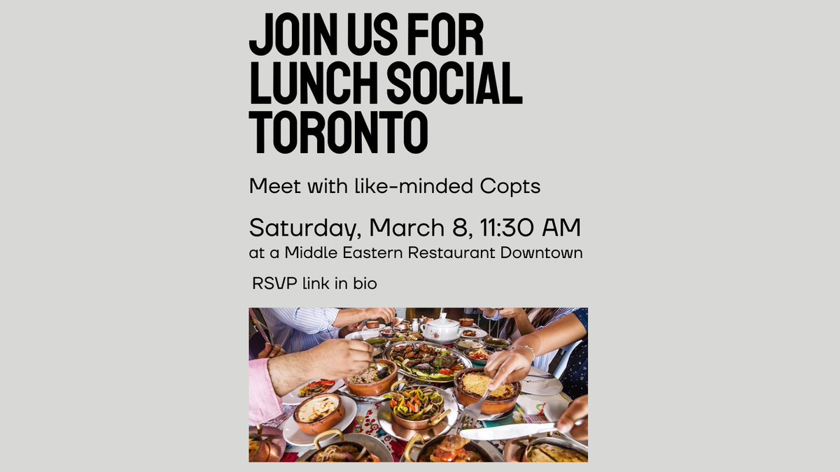 Toronto folks! Join us this Saturday for lunch. RSVP to get the location details.
Tinyurl.com/CoptsMeetTO
