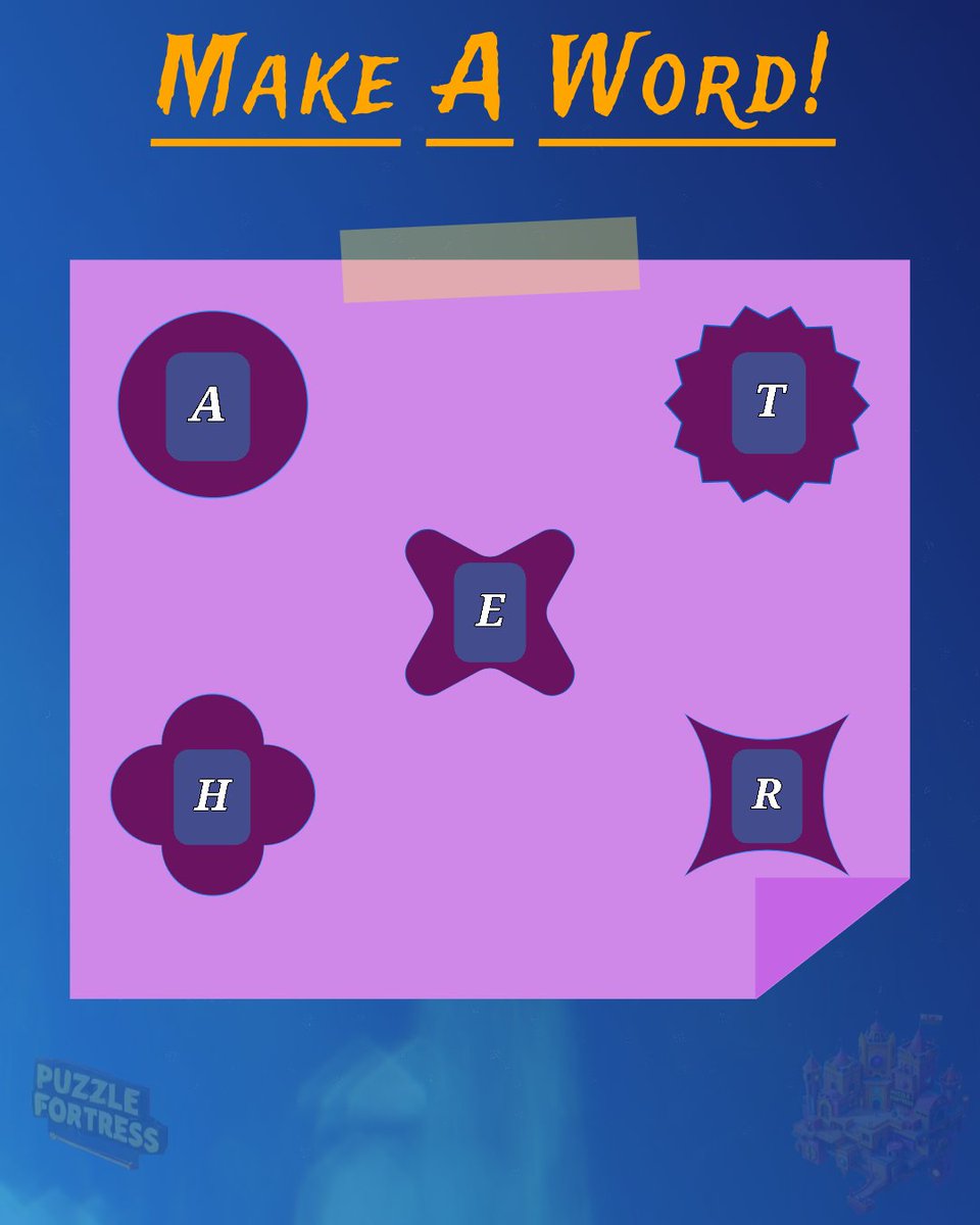 PuzzleFortress's tweet photo. Here's our second ever Word Morph / Make A Word puzzle -
The letters are - A T E H R
Don't forget to drop your answers below! ⬇️
Likes, reposts and a follow are all greatly appreciated.
#scrabble #wordmorph #makeaword #puzzlefortress