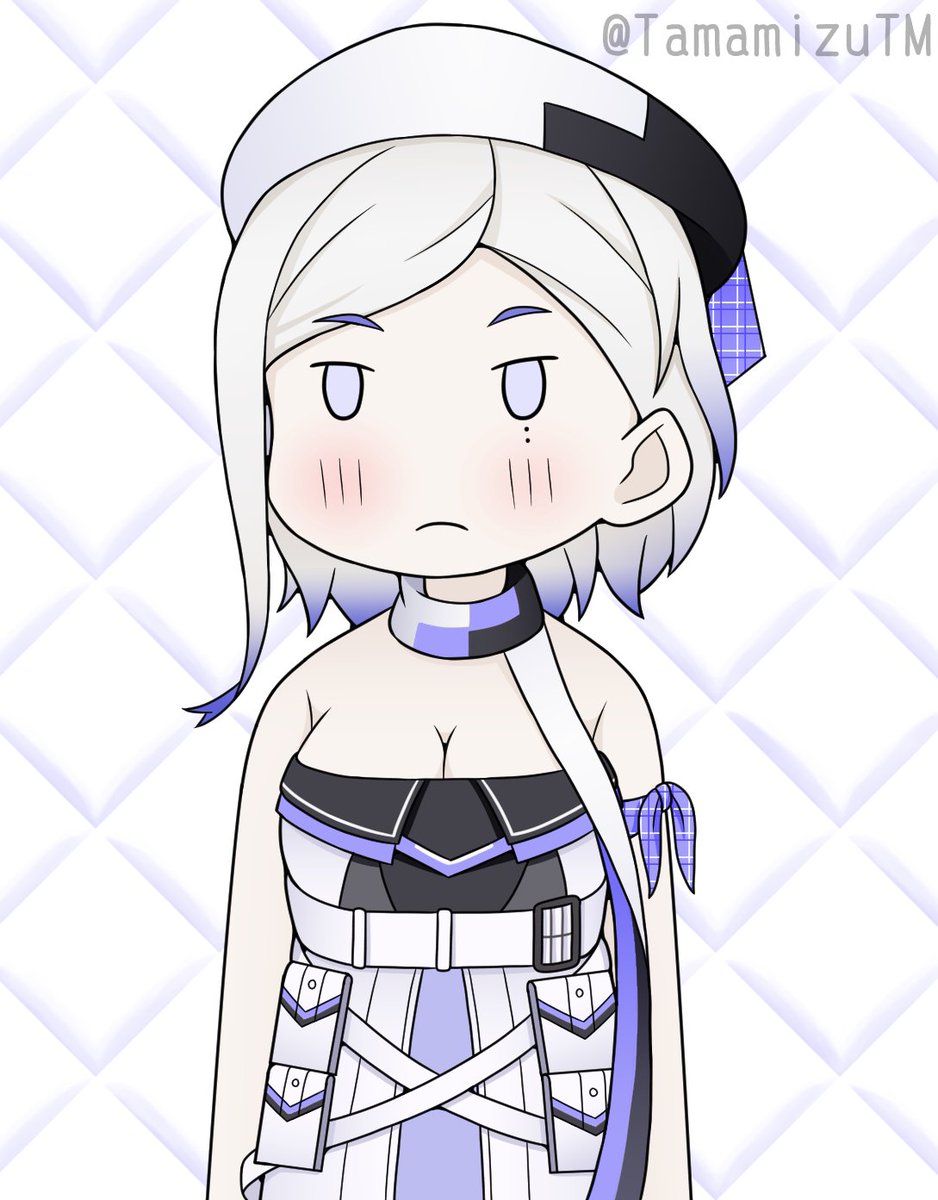 艦これ「ジャン・バールSDすごい真っ白#艦これ版深夜の真剣お絵描き60分一本勝負#艦これ」|tamamizu@C103東ユ48a土曜のイラスト