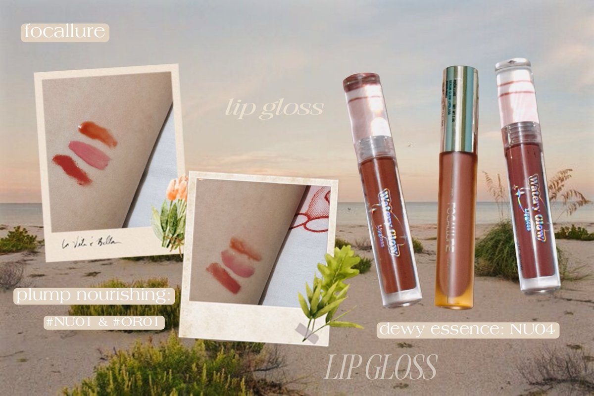 tingedlove's tweet photo. ✳ focallure dewy essence: #NU04 & plump nourishing lipgloss: #NU01 - #OR01! the dewy one is lighter than plump nourishing yet it was not having enough glossy >: the NU04 is a perfect pinkish lippie 🩷 as for the plump one, it was heavy on lips, but the gloss are.. *chef-kiss* https://t.co/0lI0MJB2Bp