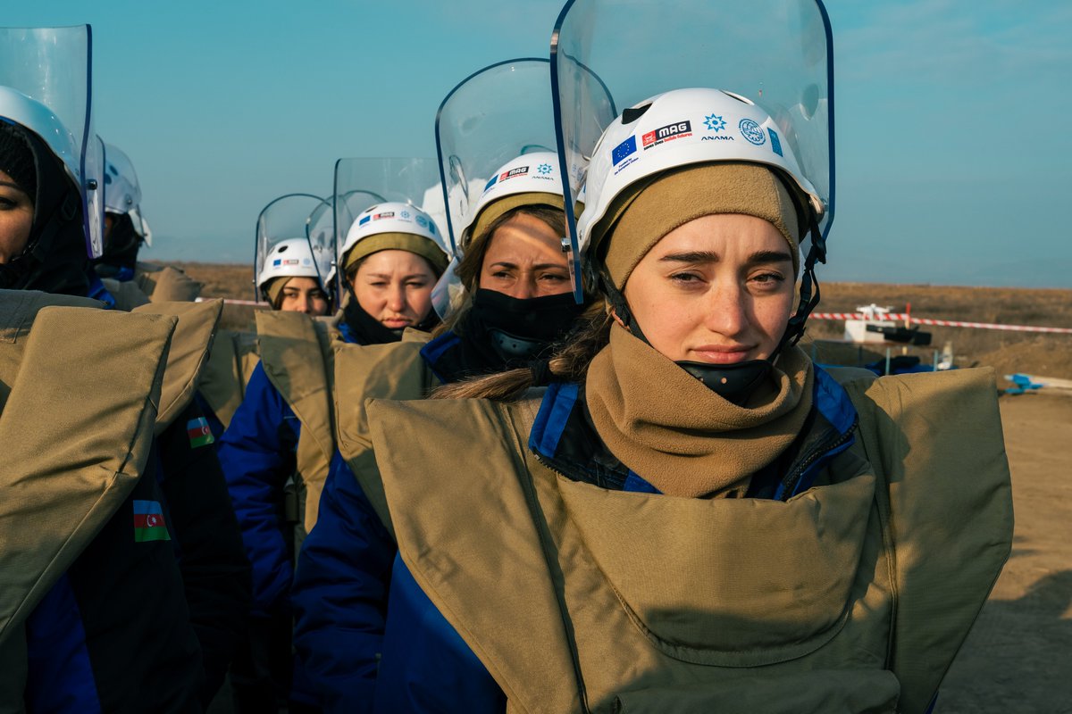 UNDPEU's tweet photo. “This is a glorious work, and I am proud to do it.” – Aytan, one of #Azerbaijan’s first women deminers trained through a @UNDP-#EU initiative.

Women are breaking barriers in #mineaction, making communities safer.

https://t.co/bKk8BwSW8e

#IWD2025 https://t.co/6l8tQQtSXE
