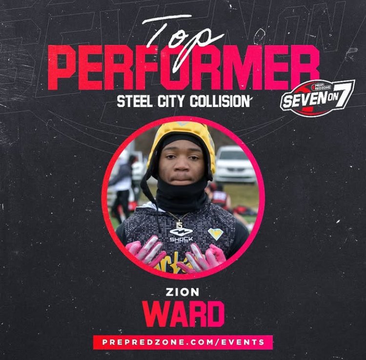 ZION WARD 🌟 (C'O 26 RB) (@zionxward) on Twitter photo Thank You! <a href="/PrepRedzone/">Prep Redzone 🏈</a> I'm Highly Appreciative & Honored 💪🏾💎. <a href="/CRU7v7/">Urban Impact-CRU 7v7</a> @PRZPAvic
<a href="/NorthgateVFB/">Northgate Varsity Football</a> <a href="/MFratStrength/">Mark Fratangelo, MS, CPT</a> <a href="/CoachMathis922/">Coach Mathis</a> <a href="/wpialsportsnews/">WPIAL Sportsmen</a> <a href="/210ths/">2Tenths Speed & Agility</a> <a href="/coachbenzel/">Scott Benzel</a> <a href="/CoachHardyWRs/">Coach Jaevon Hardy</a> <a href="/CoachMundis/">Connor Mundis</a>
#StudentAthlete #Football #ClassOf2026 Thank You! <a href="/PrepRedzone/">Prep Redzone 🏈</a> I'm Highly Appreciative & Honored 💪🏾💎. <a href="/CRU7v7/">Urban Impact-CRU 7v7</a> @PRZPAvic
<a href="/NorthgateVFB/">Northgate Varsity Football</a> <a href="/MFratStrength/">Mark Fratangelo, MS, CPT</a> <a href="/CoachMathis922/">Coach Mathis</a> <a href="/wpialsportsnews/">WPIAL Sportsmen</a> <a href="/210ths/">2Tenths Speed & Agility</a> <a href="/coachbenzel/">Scott Benzel</a> <a href="/CoachHardyWRs/">Coach Jaevon Hardy</a> <a href="/CoachMundis/">Connor Mundis</a>
#StudentAthlete #Football #ClassOf2026
