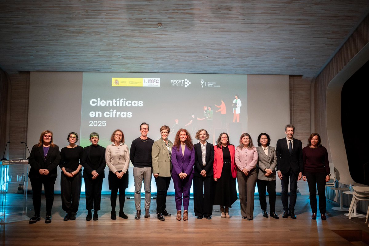 Ministerio de Ciencia, Innovación y Universidades (@cienciagob) on Twitter photo ✅ Hoy, el Ministerio de <a href="/CienciaGob/">Ministerio de Ciencia, Innovación y Universidades</a> ha presentado el informe ‘Científicas en Cifras 2025’.
📃 Entre otros datos, destaca que la presencia de investigadoras en la Administración Pública española alcanza un 50,5% frente a un 31,2% en el sector privado.
ciencia.gob.es/Noticias/2025/… ✅ Hoy, el Ministerio de <a href="/CienciaGob/">Ministerio de Ciencia, Innovación y Universidades</a> ha presentado el informe ‘Científicas en Cifras 2025’.
📃 Entre otros datos, destaca que la presencia de investigadoras en la Administración Pública española alcanza un 50,5% frente a un 31,2% en el sector privado.
ciencia.gob.es/Noticias/2025/…