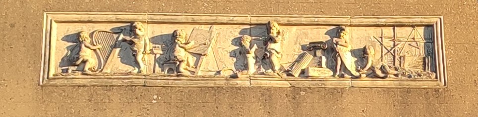 Emo Court (@emocourtopw) on Twitter photo A closer look at one of the Coade Stone panels on the south facing front. This represents the Earl's interest in the arts and architecture. The scroll illustrates a plan of Emo Court. #Laois #Laoispeople <a href="/Failte_Ireland/">Fáilte Ireland</a> A closer look at one of the Coade Stone panels on the south facing front. This represents the Earl's interest in the arts and architecture. The scroll illustrates a plan of Emo Court. #Laois #Laoispeople <a href="/Failte_Ireland/">Fáilte Ireland</a>