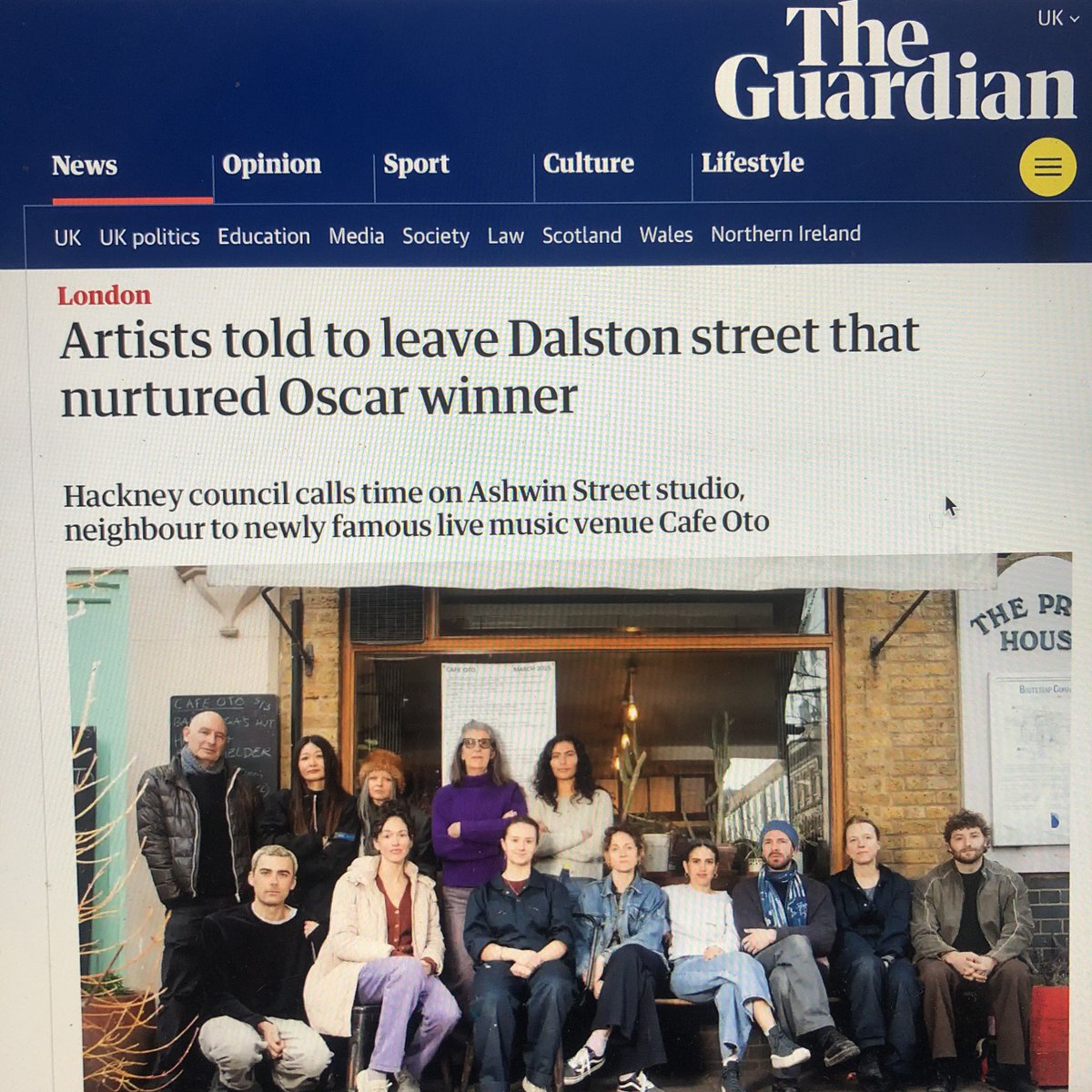 We stand in support of all the artists on Ashwin street. The artists on the street are our neighbours, friends and colleagues.

For nearly 20 years, Cafe OTO has been part of, and grown alongside, the creative community on Ashwin street. We have held an office in <a href="/v22studios/">V22</a> for
