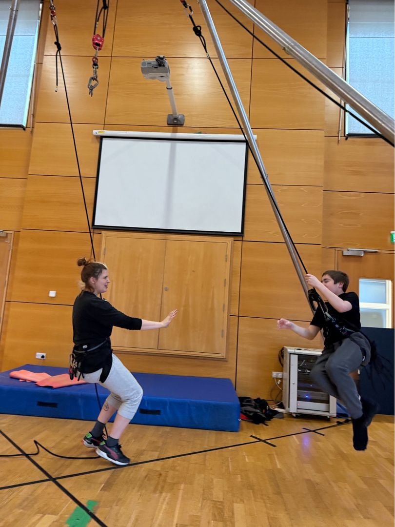 E had an exciting this morning during his aerial dance experience and creating some wonderful moves with the instructor. #weareIMS #aerialdance #newexperience <a href="/AllorNothingADT/">All or Nothing ADT</a>