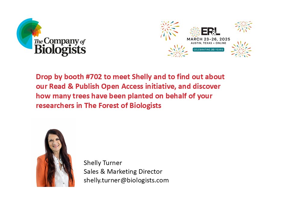We will be exhibiting at the <a href="/ERandL/">ER&L</a> 20th Annual Library Conference, Austin, USA (booth #702),  23-26 March. Contact Shelly Turner <a href="/shellyt2101/">Shelly Turner</a> if you would like to arrange a meeting or visit the booth to say hello. biologists.com/library-hub
