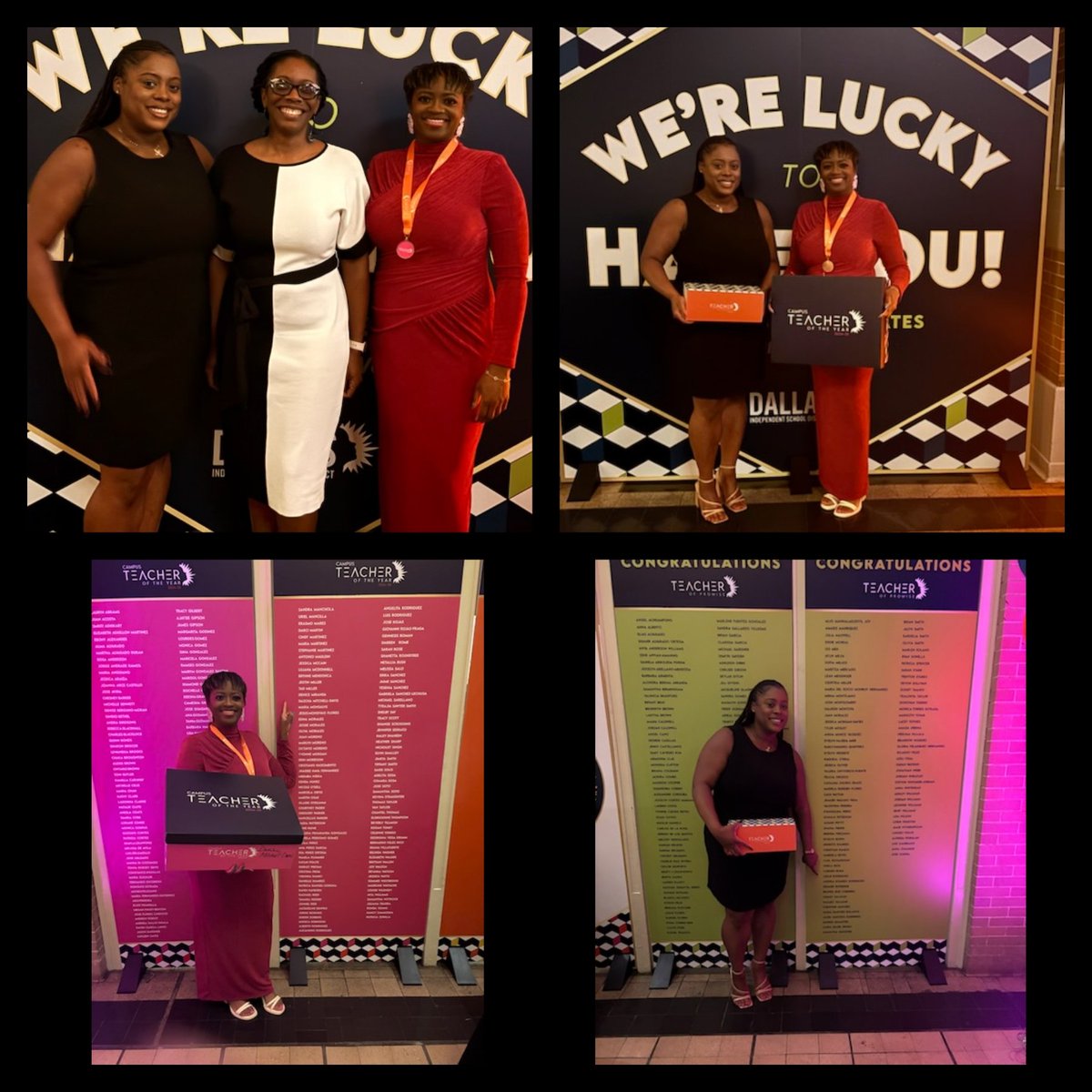 LegendaryLHS's tweet photo. Congratulations to Ms. Mitchell-Davis, our 24-25 Teacher of the Year, and Ms. Roybiskie, our 24-25 Teacher of Promise. They were celebrated and accompanied by Dr. Williams to the Winners Circle Dinner.
#ExcellenceIsTheOnlyOption
@LincolnMadison7 @dallasschools @LanceWi26777138 https://t.co/mYymmCyVeI