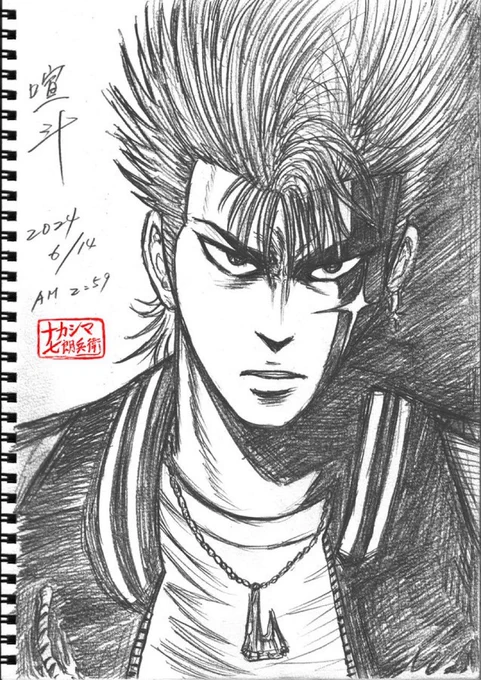 #このタグを見た人はラフ画とその完成絵を見せる
こんな感じっス。
ラフ画はいつもスケッチブックで鉛筆描き。 
