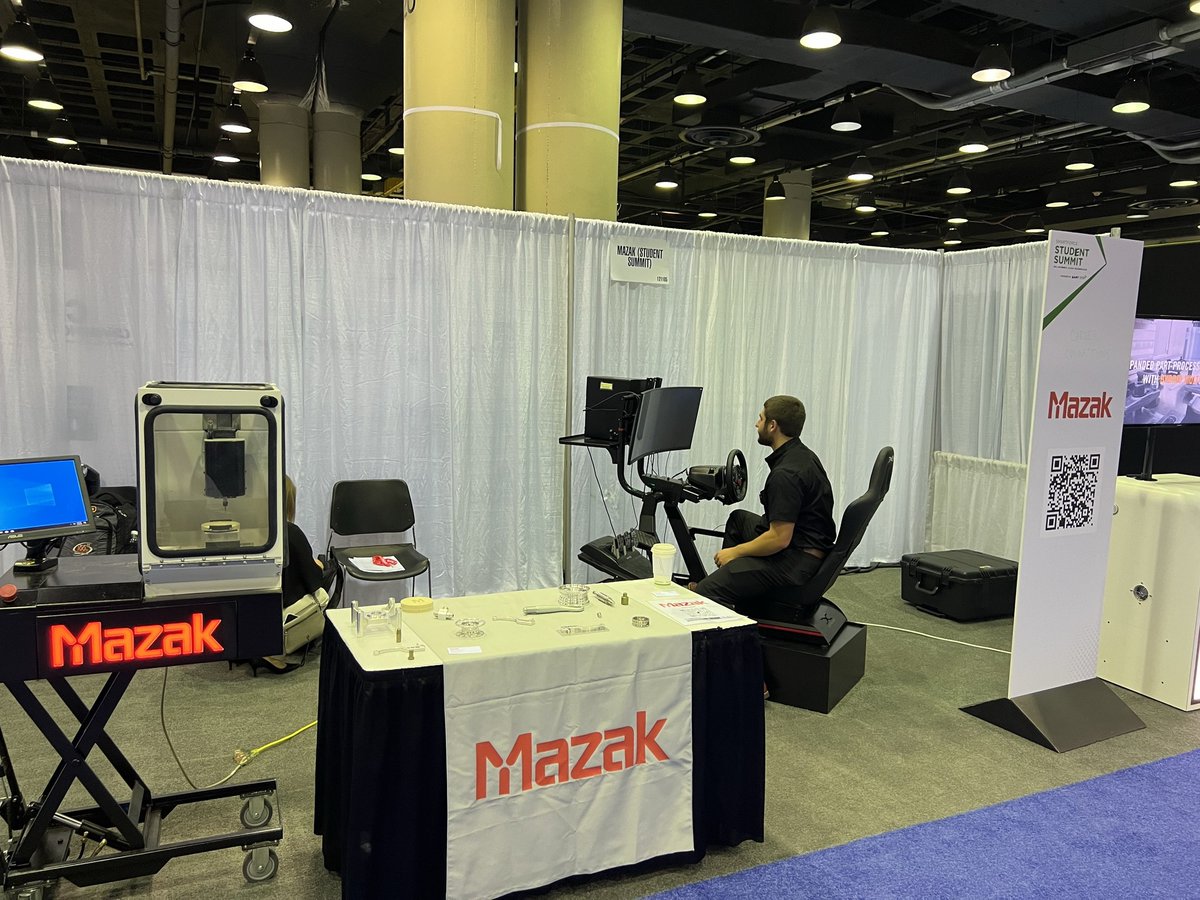 MazakCorp's tweet image. #DYK this week is #TeenTechWeek? We are throwing it back to our Student Summit booth at IMTS last year 💯

From hands-on experiences to real-world automation and machining insights, we’re here to connect with the next generation of manufacturing talent 🏫