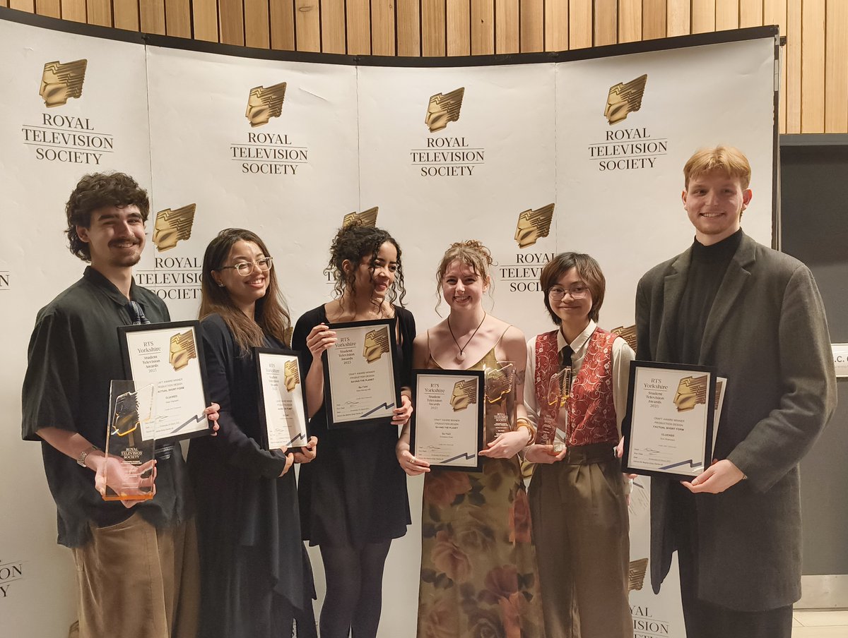 LAUAnimation's tweet image. We had an amazing night at #rts_yorkshire student awards last night. We only went and won FIVE AWARDS for Best Animation, Best Factual, Saving The Planet and two awards for Best Craft.
We are very proud of all our talented students who won, or were nominated for the awards.