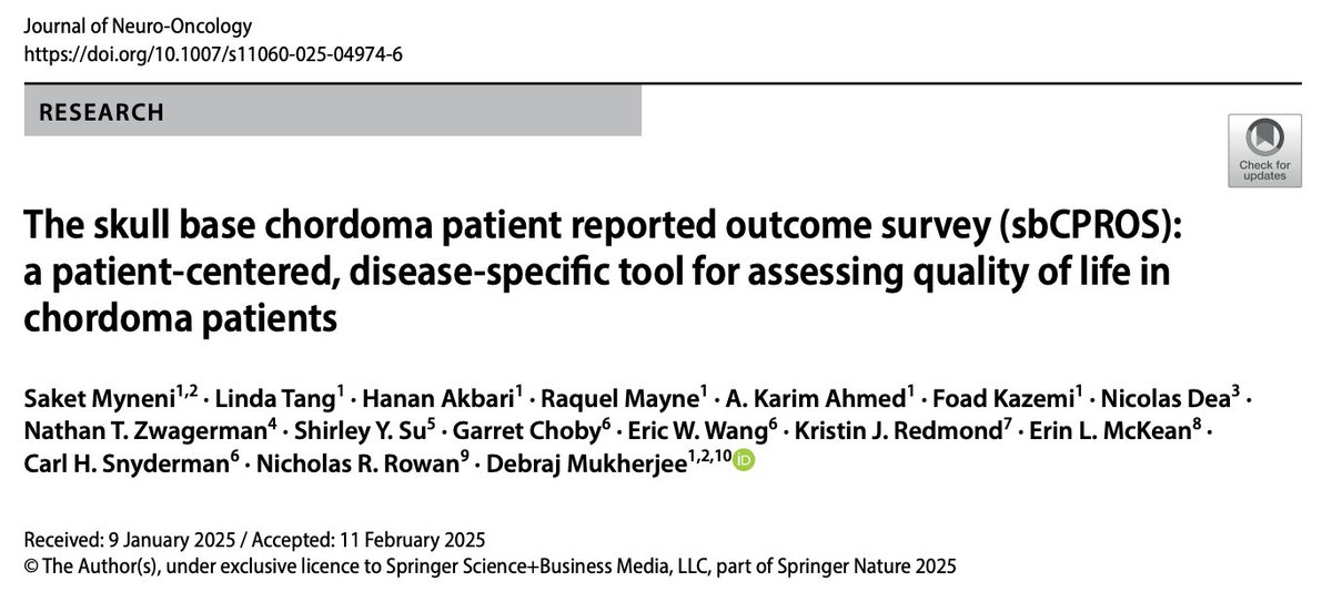 Johns Hopkins Neuro-Oncology Surgical Outcomes Lab tweet media