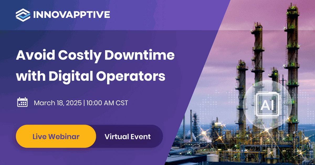 Innovapptive's tweet image. ⏳ Time is running out! Have you saved your spot yet?

Our upcoming #webinar on AI-powered downtime prevention is almost here, and seats are filling fast!

🔗 #Register now before it’s too late!: innovapptive.com/resources/webi…

#AIinOperations #DowntimePrevention #DigitalOperators