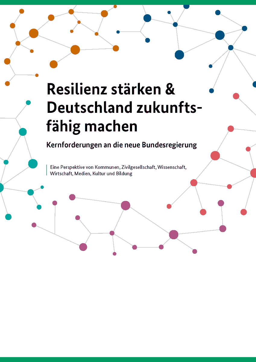 Resilienz stärken &amp; Deutschland zukunftsfähig machen: Nationale Plattform #Resilienz hat Kernforderungen an die neue  #Bundesregierung formuliert - aus der Perspektive von #Kommunen,  #Zivilgesellschaft, #Wissenschaft, Wirtschaft, Medien, Kultur &amp; Bildung. t1p.de/n31f6