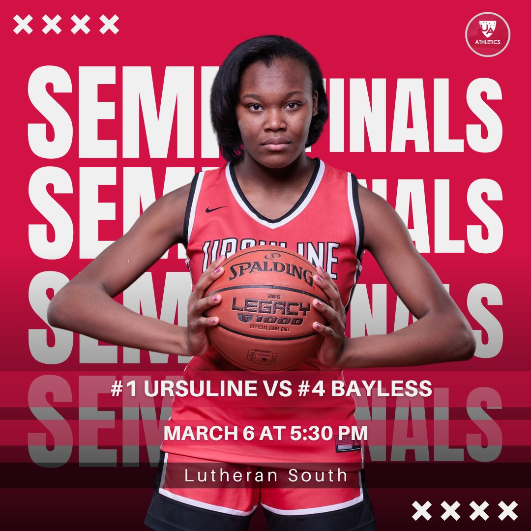 UASTL_Athletics's tweet image. 🏀 District Semifinals! 🏀

Our #1 Bears take on #4 Bayless tonight at 5:30 PM at Lutheran South! ❤️🔥 Let’s bring the energy! Go Bears! 🐻🏆 #UrsulineBasketball #Districts #BearStrong