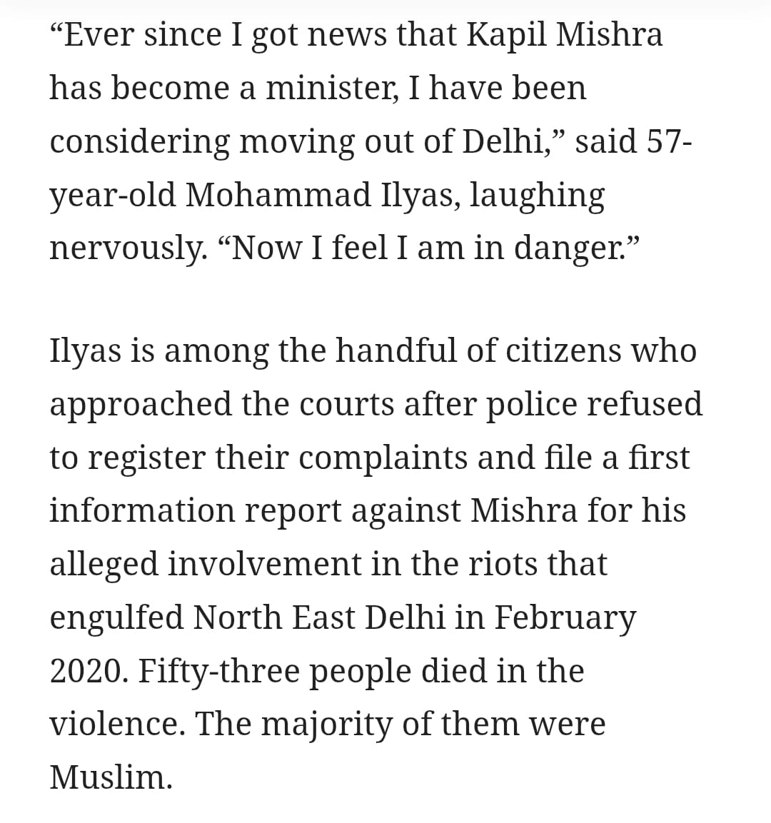 Imagine you are fighting a court case against a rioter for five years and suddenly, one fine morning , you get to know that the same criminal has been made the law minister of your state !

Truly a rogue state.