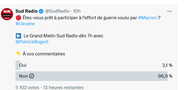😂😂😂🤣🤣🤣🤣🤣🤣NON !!!!!!!!!!!!!!!!!!!!!!!!!
#NousVoulonsLaPaix