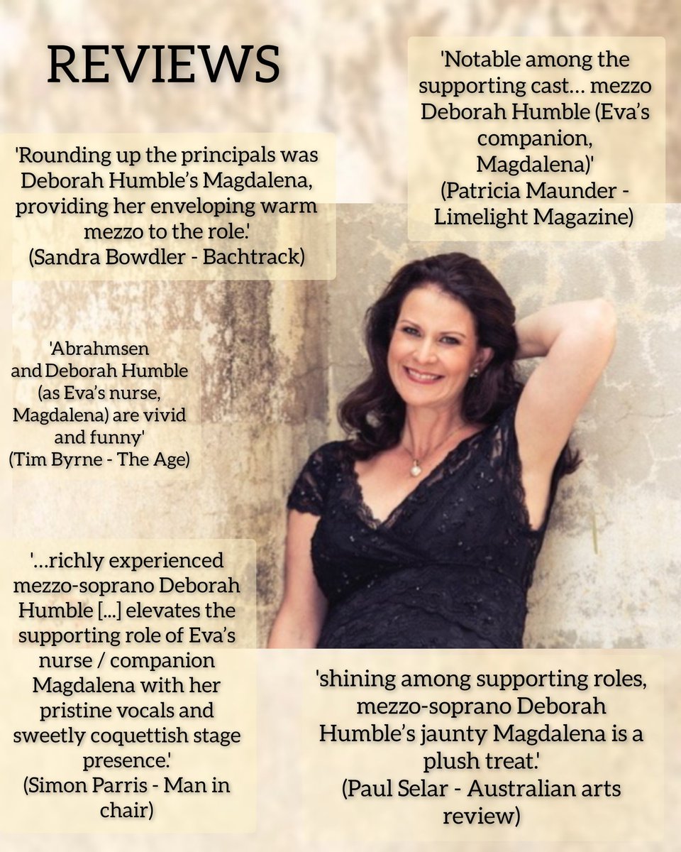 Connaught Artists (@connaughtartis1) on Twitter photo More fantastic reviews, this time for mezzo- soprano <a href="/DeborahHumble/">Deborah Humble</a> singing the role of Magdalena in Wagner's Die Meistersinger von Nürnberg with <a href="/MelbourneOpera/">Melbourne Opera</a> More fantastic reviews, this time for mezzo- soprano <a href="/DeborahHumble/">Deborah Humble</a> singing the role of Magdalena in Wagner's Die Meistersinger von Nürnberg with <a href="/MelbourneOpera/">Melbourne Opera</a>