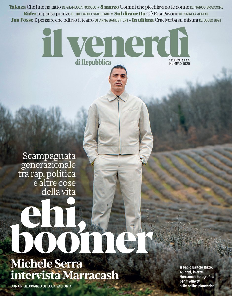 Gianni Santoro (@giannisantor0) on Twitter photo È tutto nuovo <a href="/ilvenerdi/">Il Venerdì di Repubblica</a> in edicola domani con <a href="/repubblica/">Repubblica</a>. E riparte da qui: Michele Serra intervista Marracash. Spoiler: si parla anche della sinistra italiana È tutto nuovo <a href="/ilvenerdi/">Il Venerdì di Repubblica</a> in edicola domani con <a href="/repubblica/">Repubblica</a>. E riparte da qui: Michele Serra intervista Marracash. Spoiler: si parla anche della sinistra italiana
