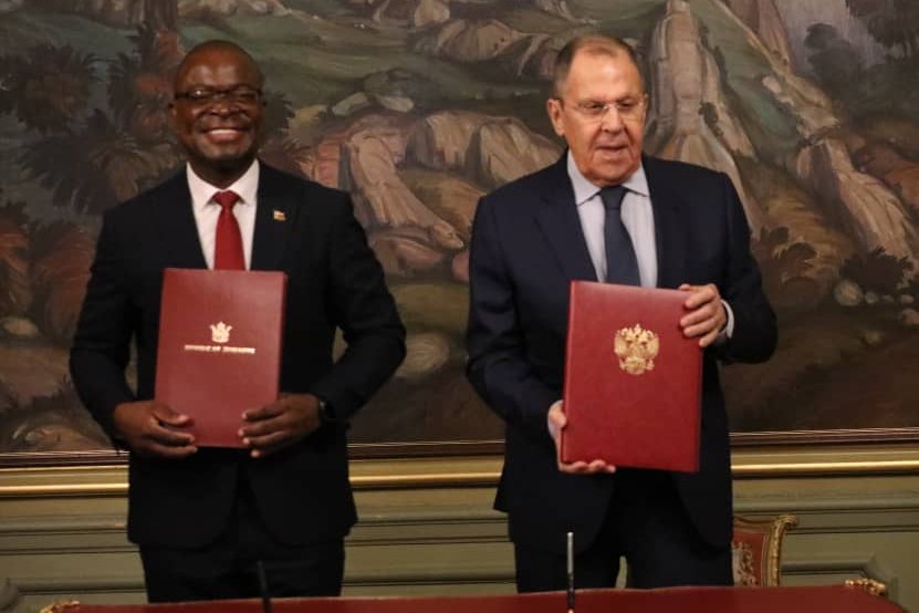 Zimbabwe and Russia have signed a Joint Declaration on ways and means to counter, mitigate and redress the adverse impact of unilateral coercive measures that were imposed on the two countries by the west. <a href="/InfoMinZW/">Ministry of Information, Publicity & Broadcasting</a> <a href="/HeraldZimbabwe/">The Herald Zimbabwe</a> <a href="/nrtvzimbabwe/">NRTV</a> <a href="/ZTNPrime/">ZTN</a> <a href="/ZBCNewsonline/">ZBC News Online</a>