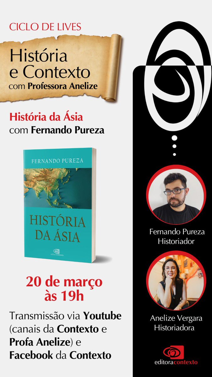 Animada com esse novo projeto! <a href="/editoracontexto/">Editora Contexto</a> e Prof. Fernando Pureza ✨ é dia 20 de março às 19h l!