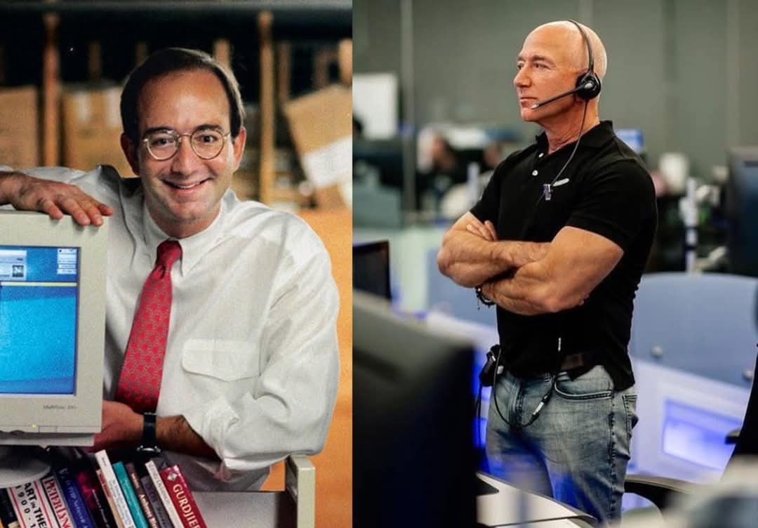 webpulsetechuk's tweet photo. From bookstore to space travel—Jeff Bezos' transformation over the decades is nothing short of incredible.

#jeffbezos #amazon #successstory #thenandnow #transformation #businessgrowth #entrepreneur #techgiant #motivation #leadership https://t.co/4LNHSxPrUp