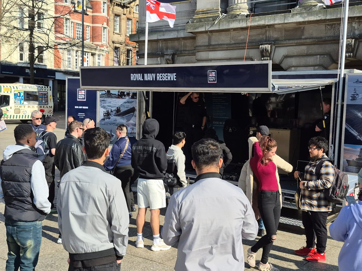 HMS Sherwood (@hmssherwood) on Twitter photo Have you seen our #RNR75 banners up in the middle of #Nottingham? We're here today with our stands to show and tell about the <a href="/RNReserve/">Royal Naval Reserve</a> in our home city Have you seen our #RNR75 banners up in the middle of #Nottingham? We're here today with our stands to show and tell about the <a href="/RNReserve/">Royal Naval Reserve</a> in our home city