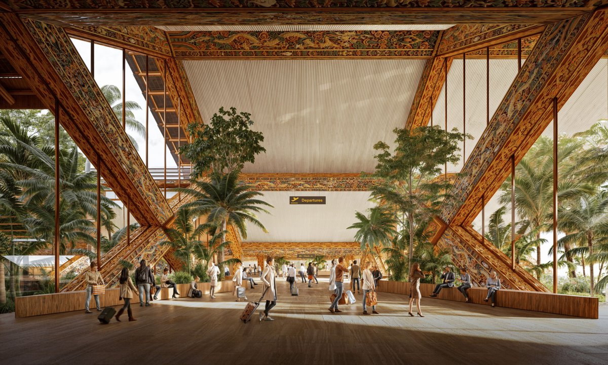 BIG (Bjarke Ingels Group) has unveiled plans for Bhutan's Gelephu International Airport, a project that aims to combine traditional craftsmanship with contemporary design. ow.ly/wjxX50VbIfY