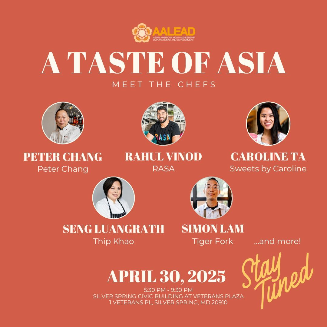 We've already got an INCREDIBLE line up of superstar local DMV chefs for our "A Taste Of Asia" event! ✨ ...and there's only more to join us! 

You can secure your ticket at buff.ly/T2qqnMA Hope to see you there! 🤩
