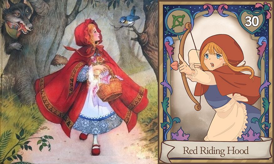 Hey there! 

We are a super small dev team making a game about fairytales! 

In Once Upon a Rogue’s Tale you can even play as Red Riding Hood!