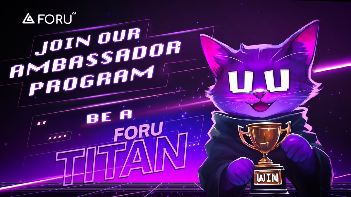 We’re Looking FOR-U!🫵

If you have a love for decentralization, a knack for community building, or just want to be part of something BIG, then congratulations! 

You might just be Titan material. ✨

Become a ForU Titan today!
🔗 bit.ly/foruambassador…